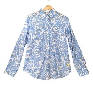 Lilly Pulitzer Size SMALL Button Up Blouse Monkey Print Preppy Shake it Up Beach